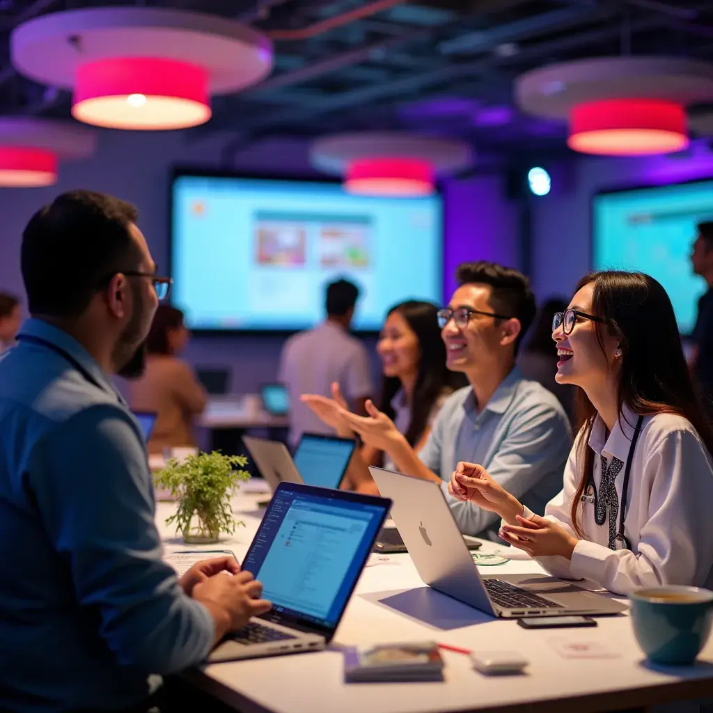 Professional team collaboration